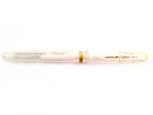 Uniball Signo white gel pen